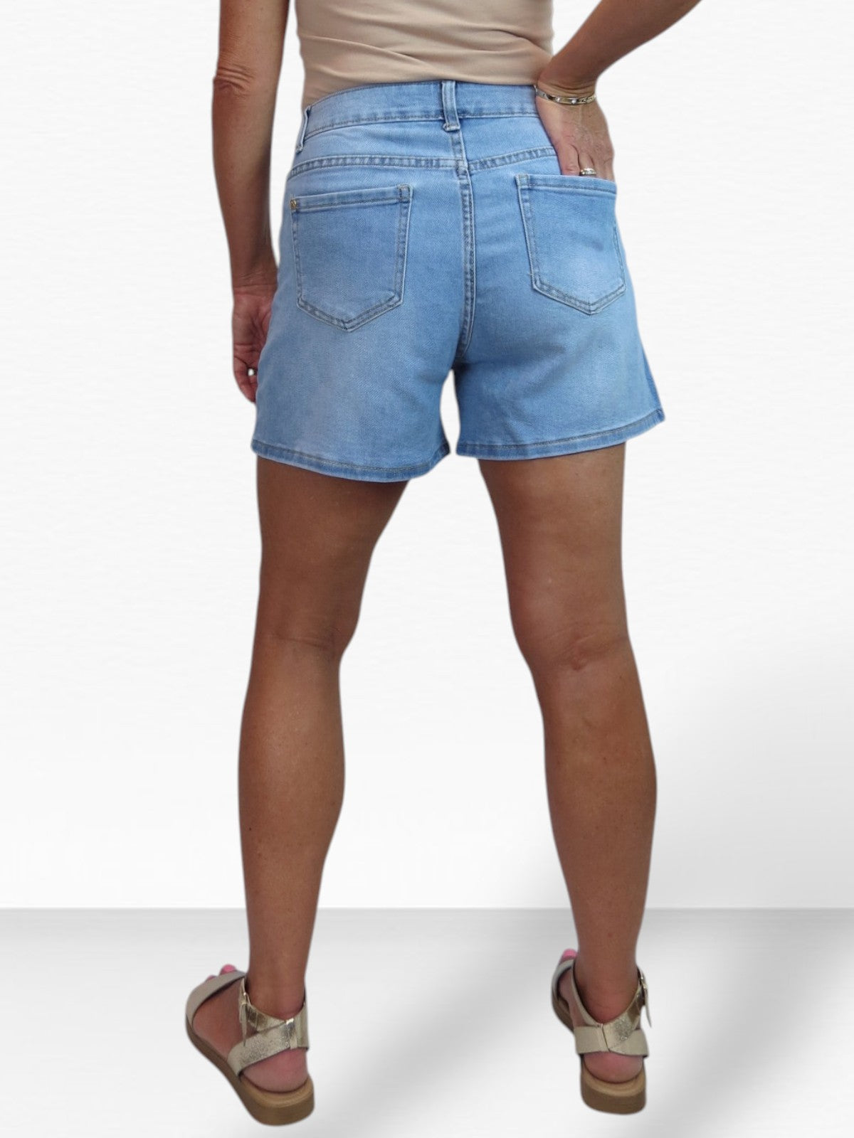 Women's High Waist Loose Leg Denim Shorts