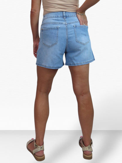 Women's High Waist Loose Leg Denim Shorts