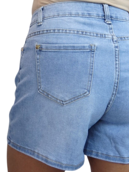 Women's High Waist Loose Leg Denim Shorts