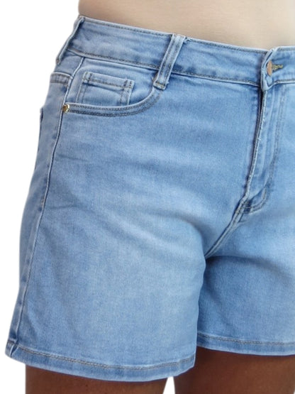 Women's High Waist Loose Leg Denim Shorts