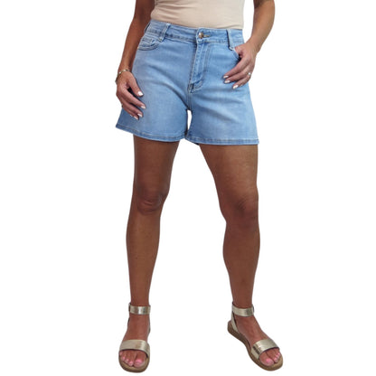 Women's High Waist Loose Leg Denim Shorts