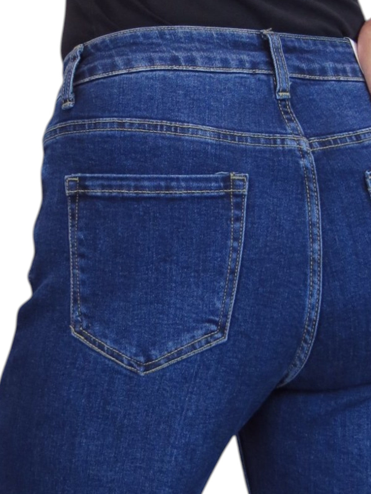Womens Wide Straight Leg Jeans Blue