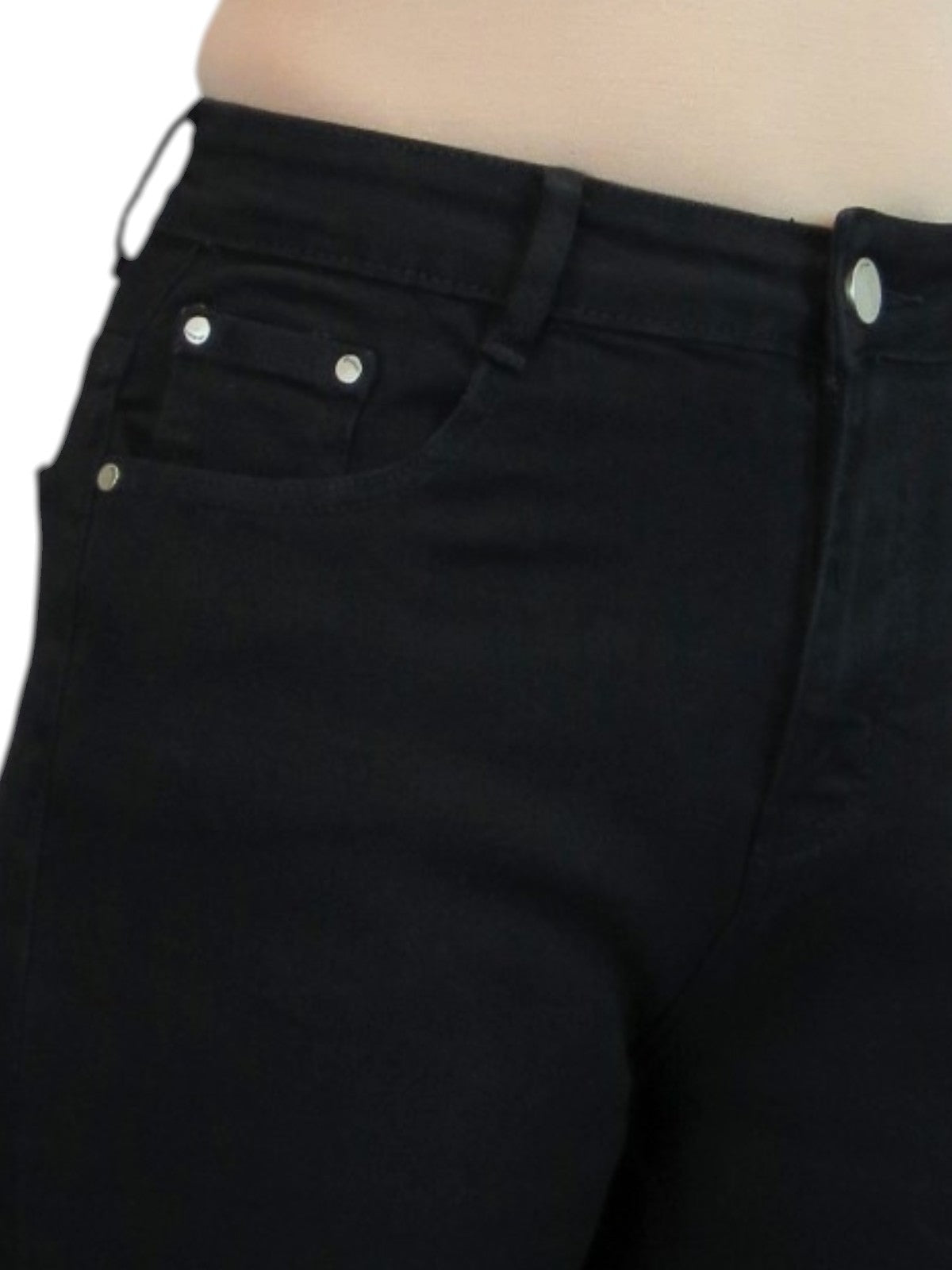 Womens Wide Straight Leg Jeans Black