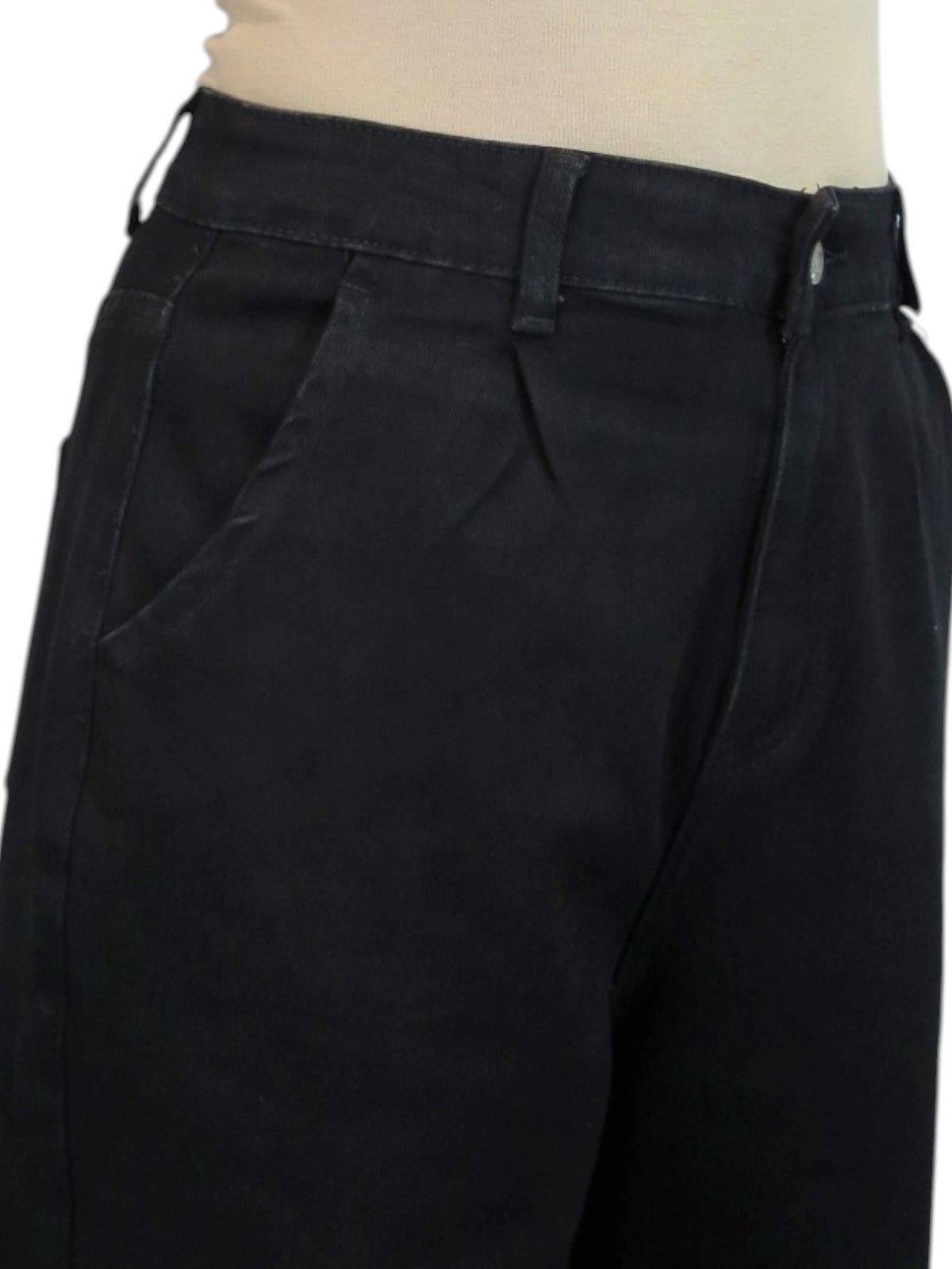 Womens Denim Balloon Barrel Leg Jeans Black