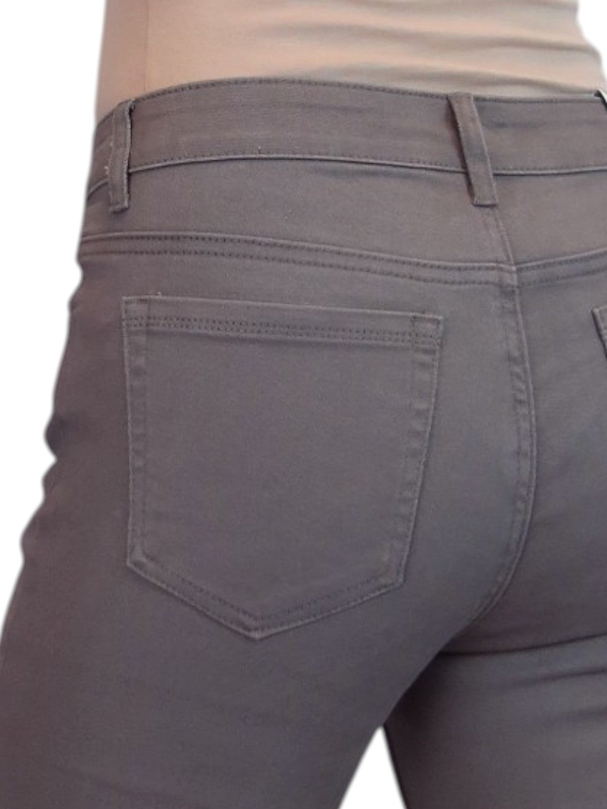Womens High Waist Soft Stretch Slim Leg Jeans Brown