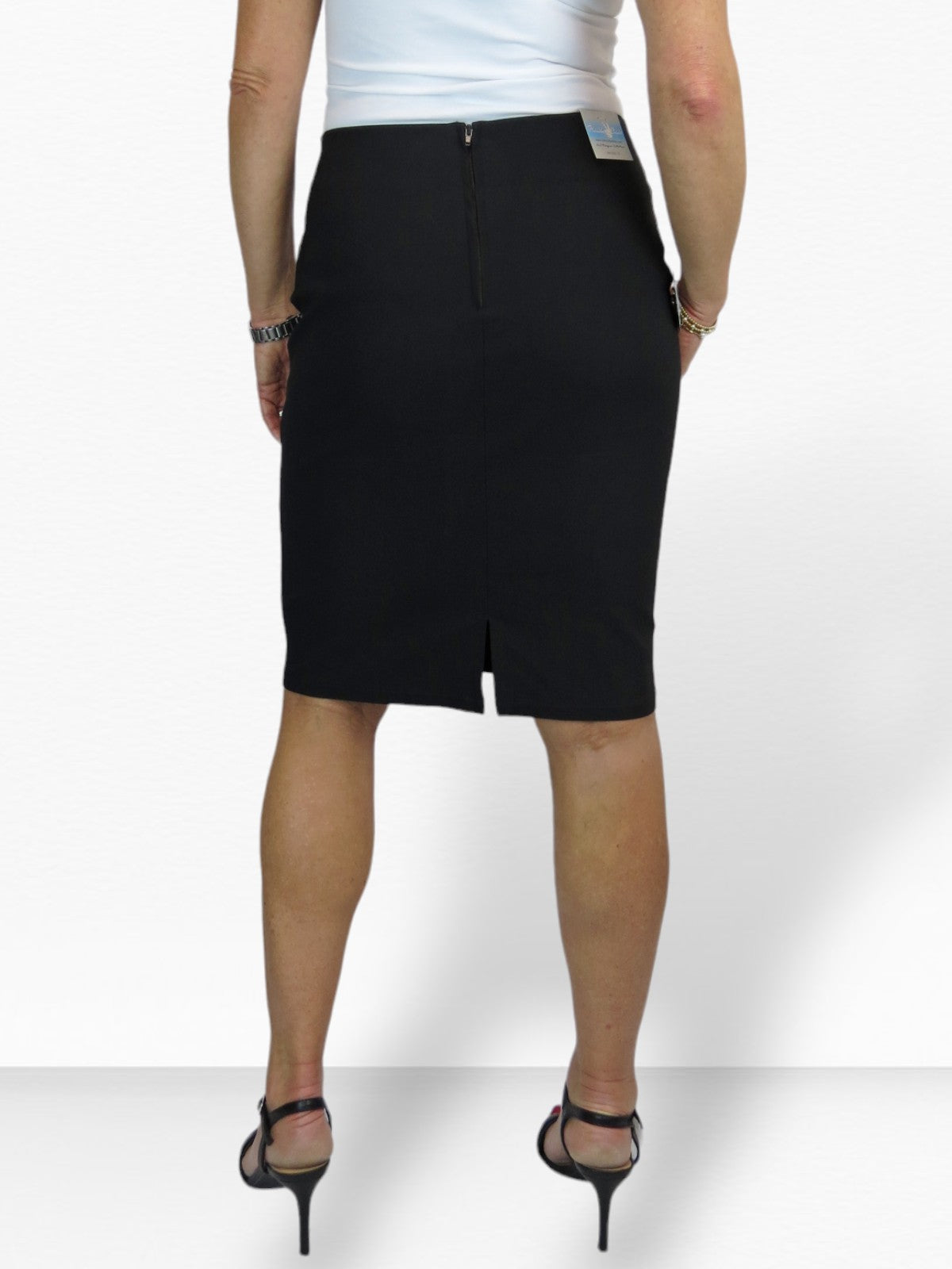 Stretch Bodycon Pencil Skirt Black