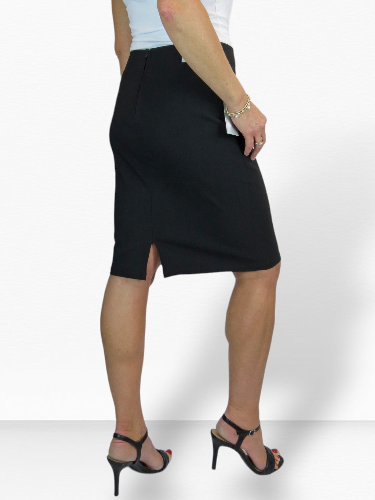 Stretch Bodycon Pencil Skirt Black