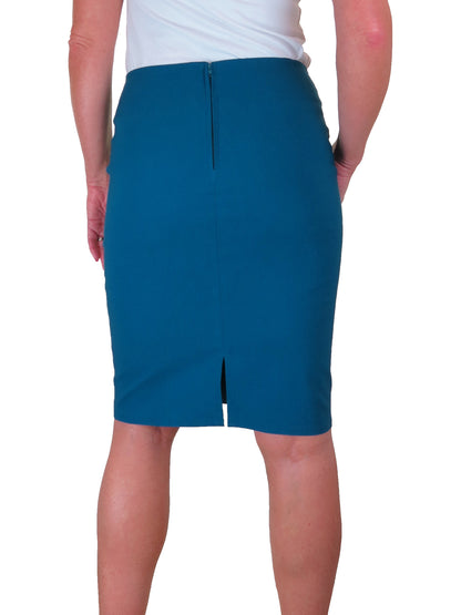 Stretch Bodycon Pencil Skirt Dark Teal