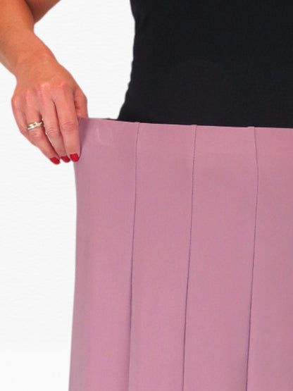 Fully Lined Stretch Long Maxi Skirt Dusty Pink