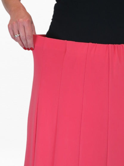 Fully Lined Stretch Long Maxi Skirt Coral