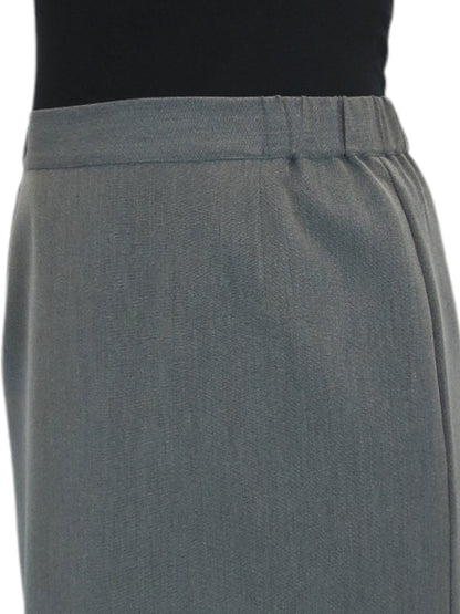 Women's Smart Elasticated Waist Pencil Skirt Marl Grey