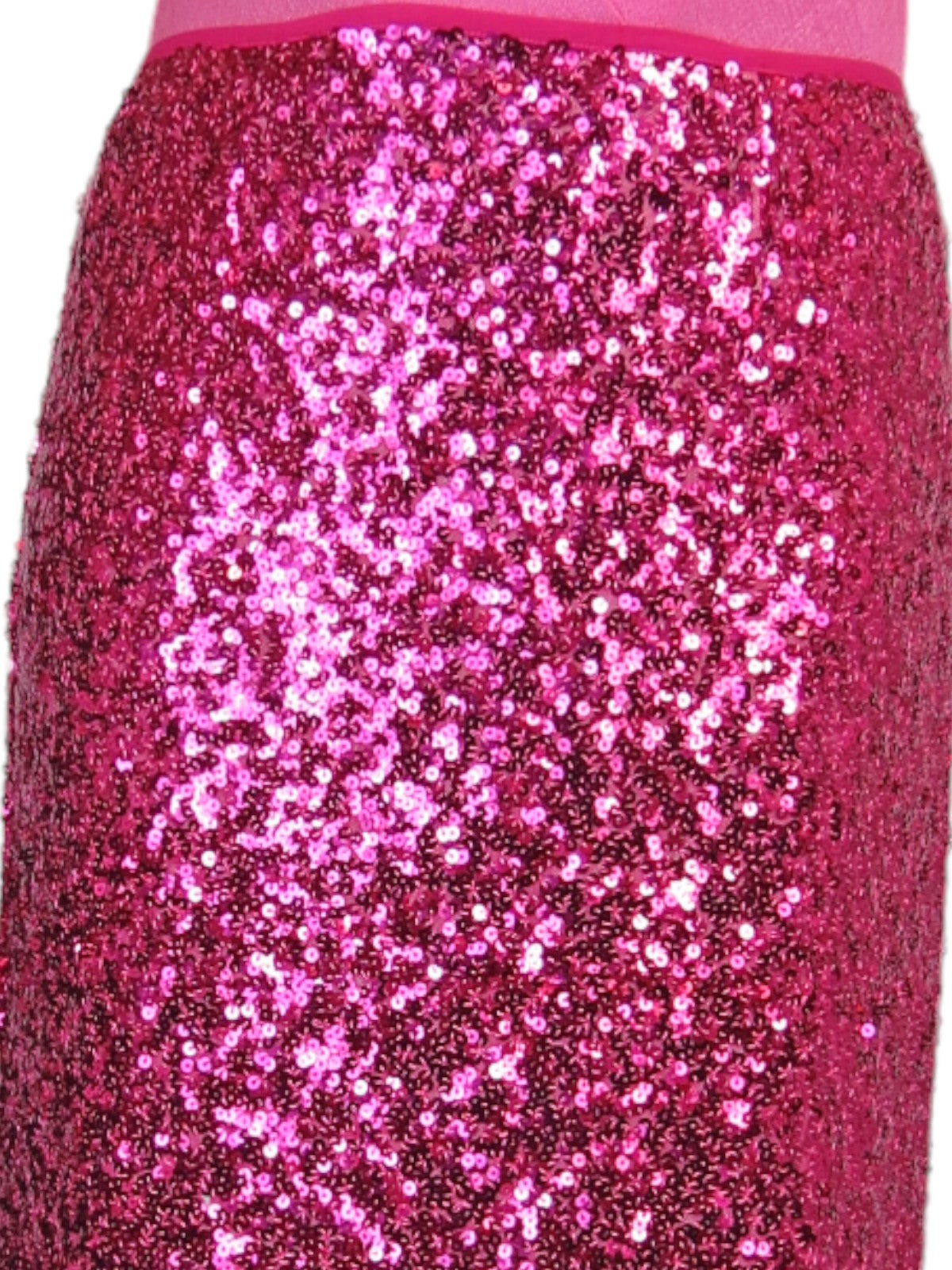 Womens Sequin Maxi Skirt With Side Slit Hot Pink
