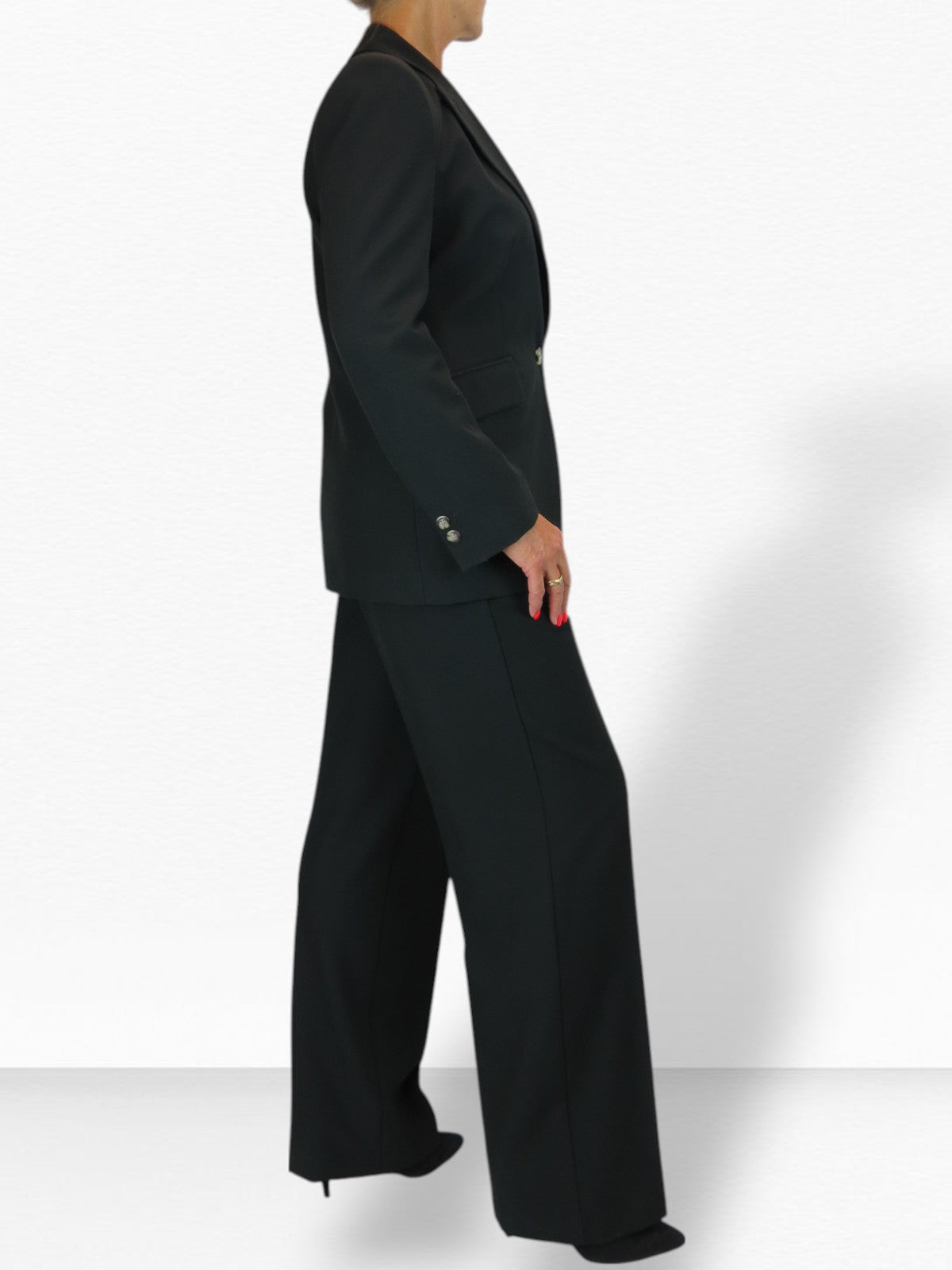 2 Piece Trouser Suit Black