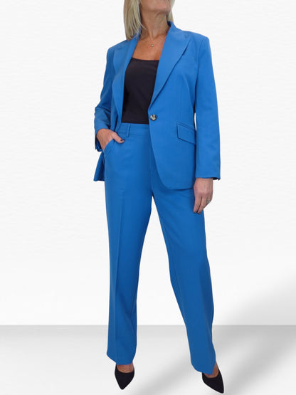 Smart 2 Piece Trouser Suit Blue