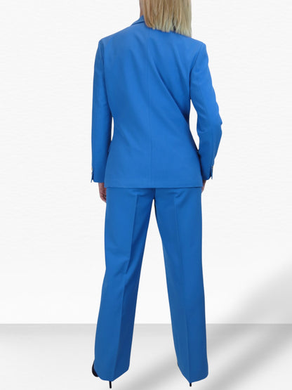 Smart 2 Piece Trouser Suit Blue