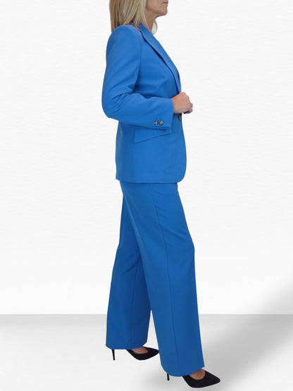 Smart 2 Piece Trouser Suit Blue