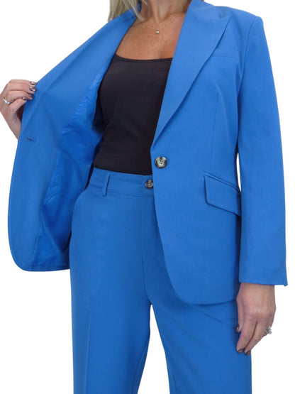 Smart 2 Piece Trouser Suit Blue