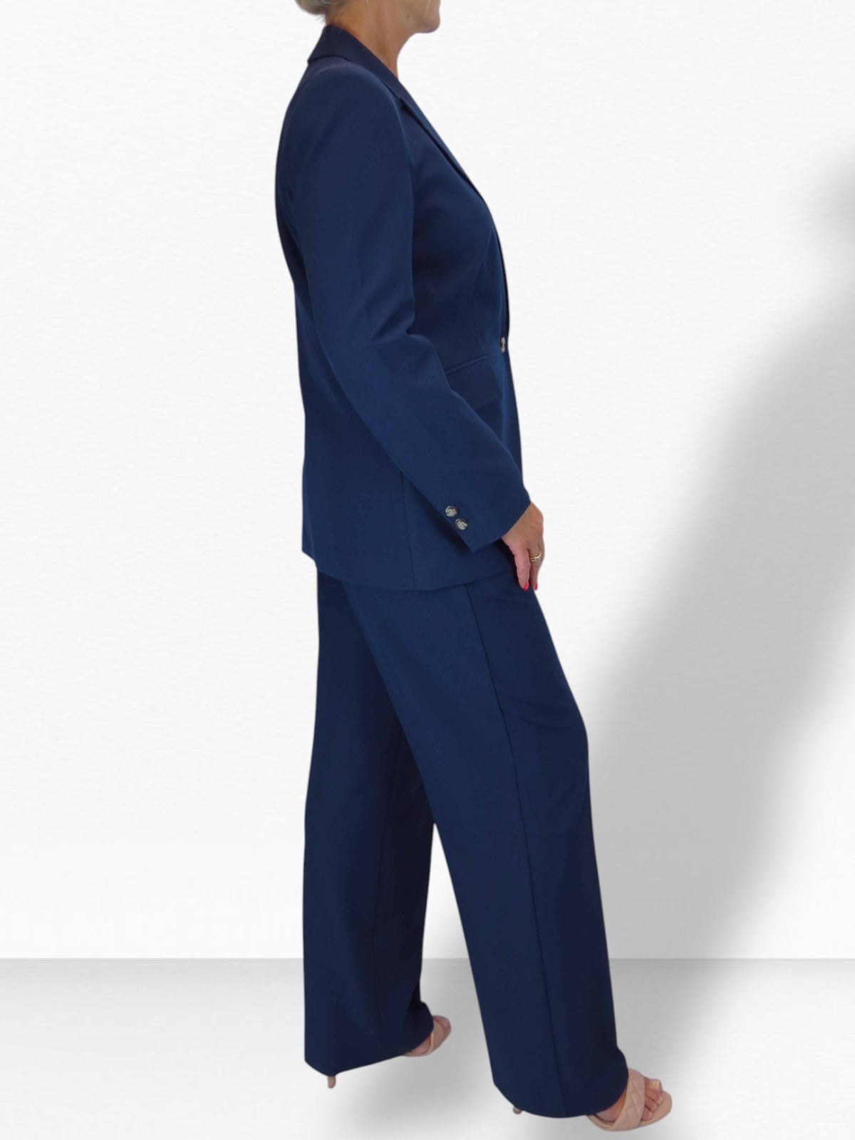 2 Piece Trouser Suit Navy Blue