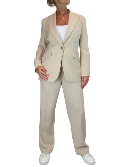 2 Piece Trouser Suit Beige