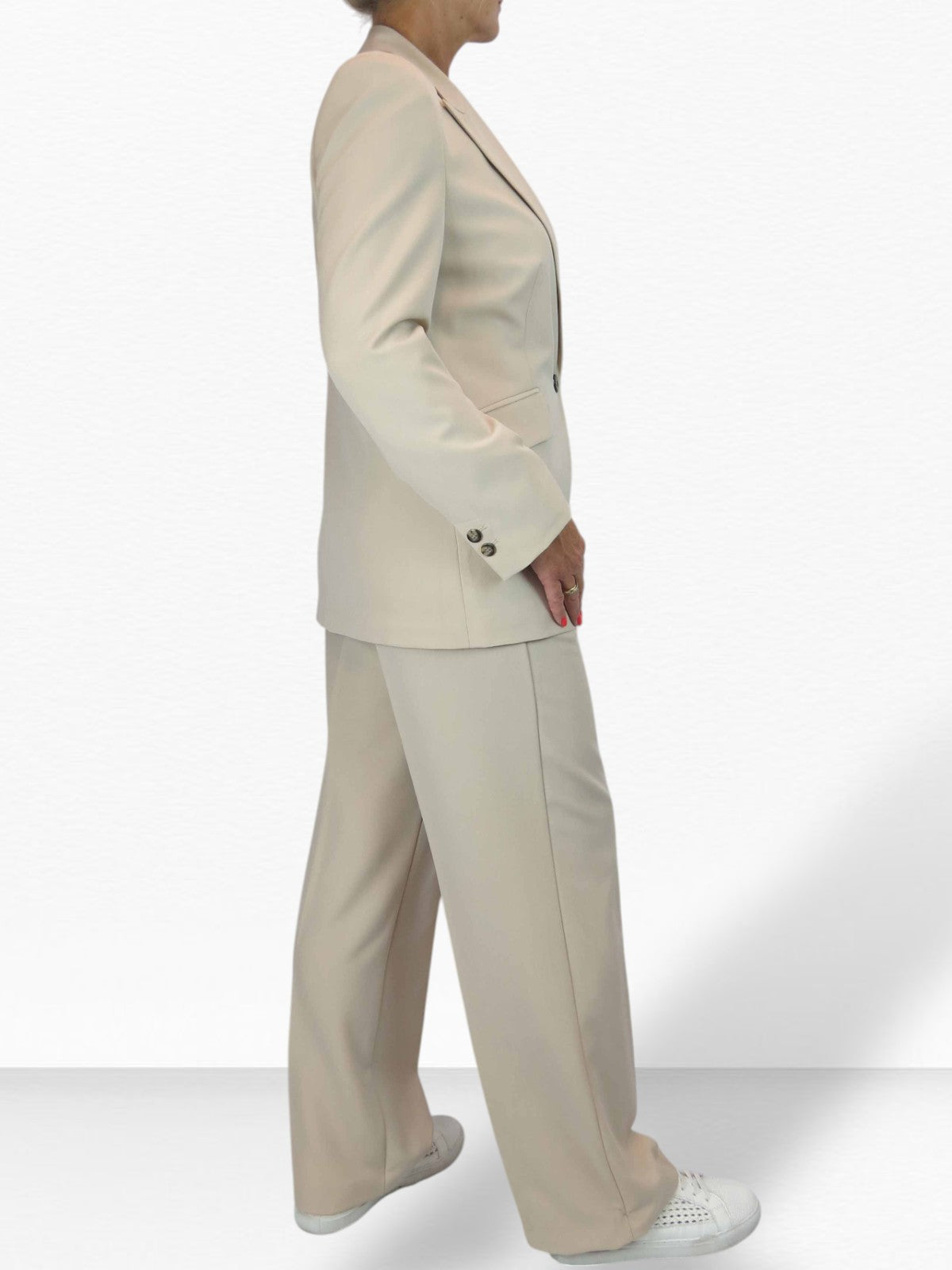 2 Piece Trouser Suit Beige