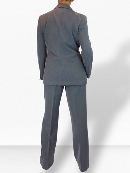 2 Piece Trouser Suit Marl Grey