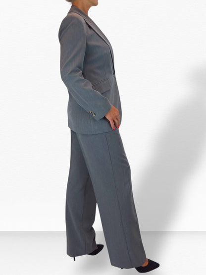 2 Piece Trouser Suit Marl Grey
