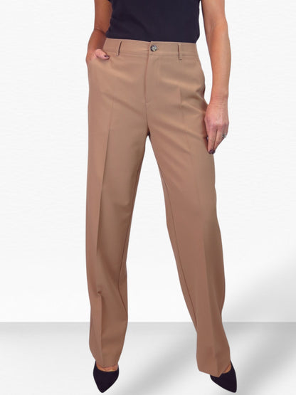 Smart 2 Piece Trouser Suit Tan