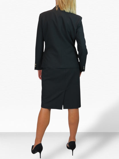 Smart 2 Piece Skirt Suit Black