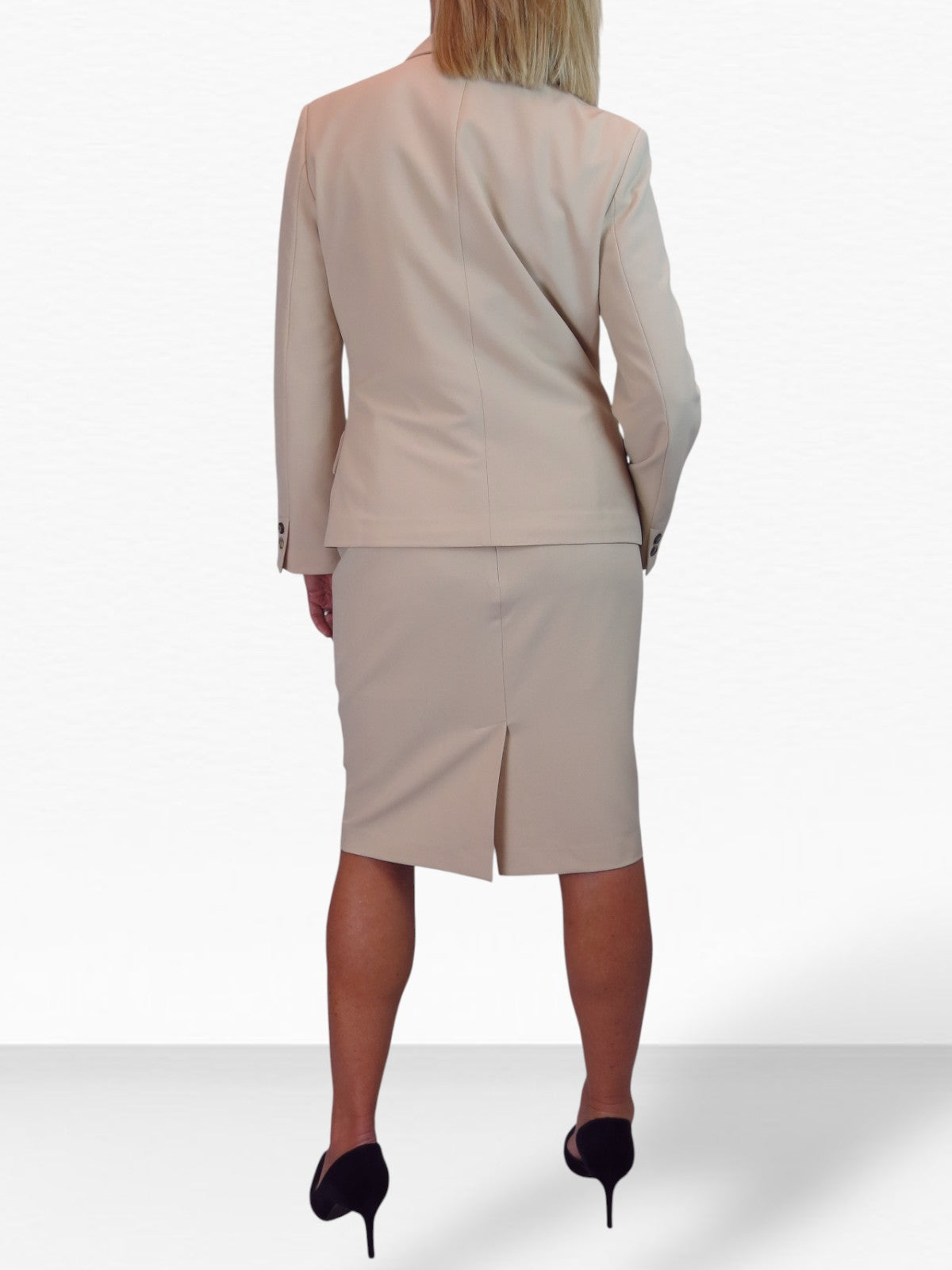 Smart 2 Piece Skirt Suit Beige