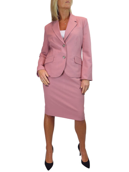Smart 2 Piece Skirt Suit Pink