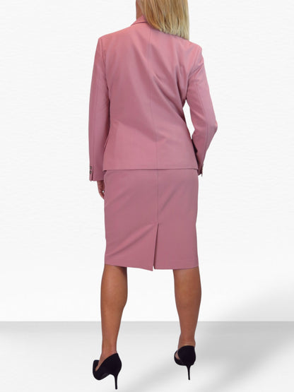 Smart 2 Piece Skirt Suit Pink