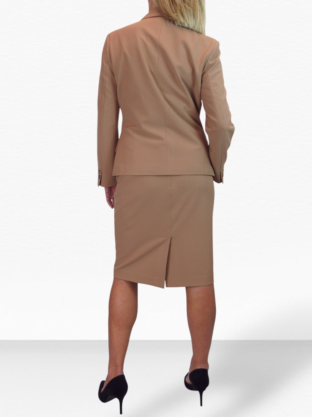 Smart 2 Piece Skirt Suit Tan