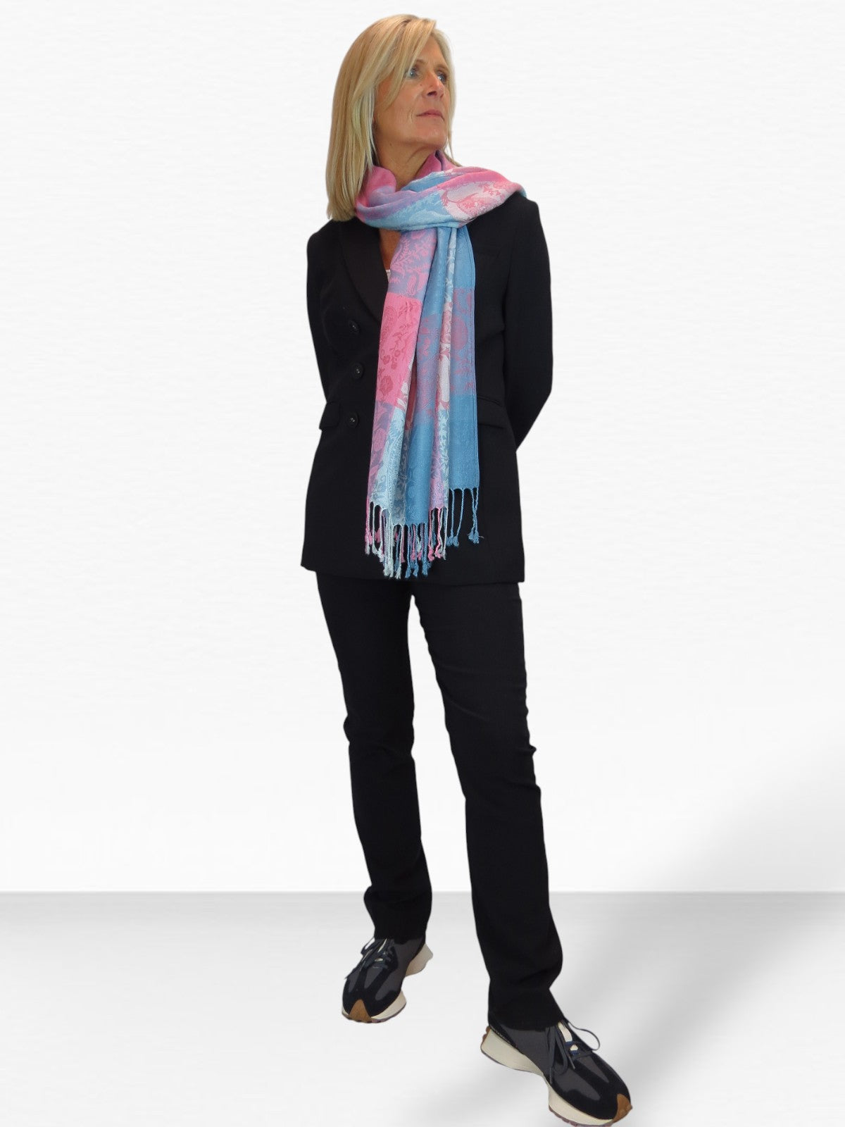 Paisley Pashmina Style Scarf Wrap Pink