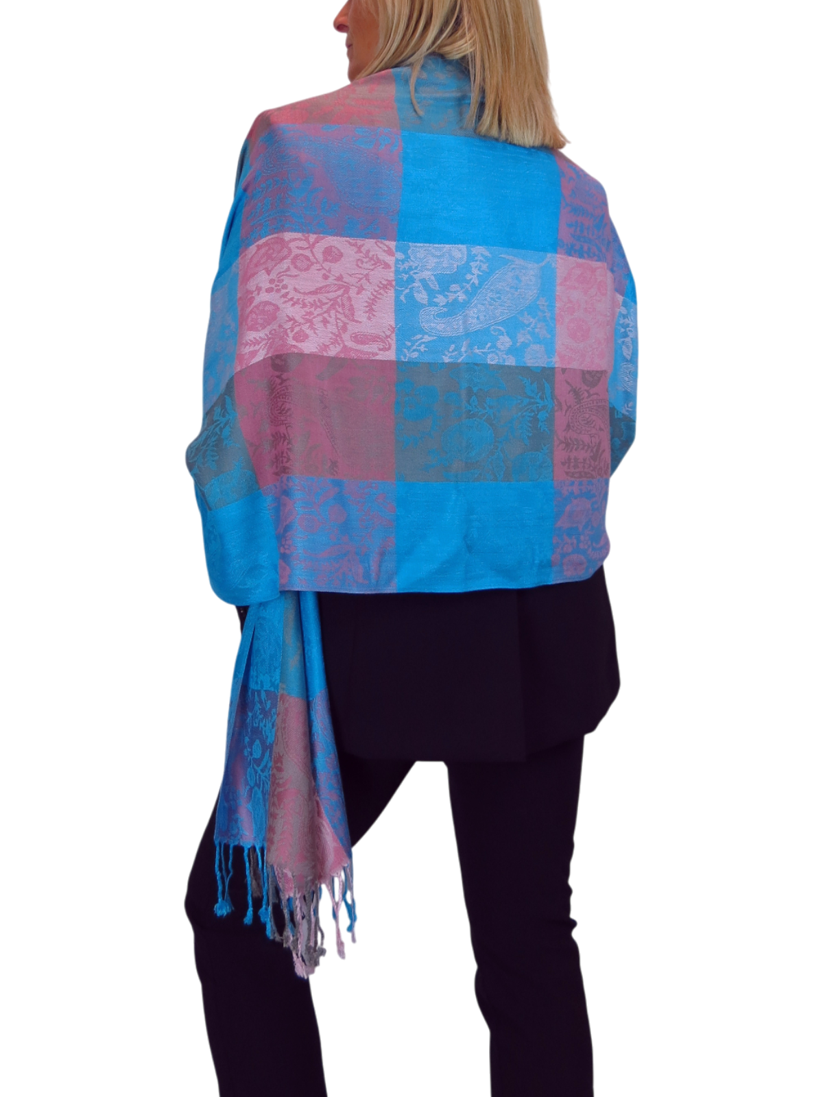 Paisley Pashmina Style Scarf Wrap Turquoise