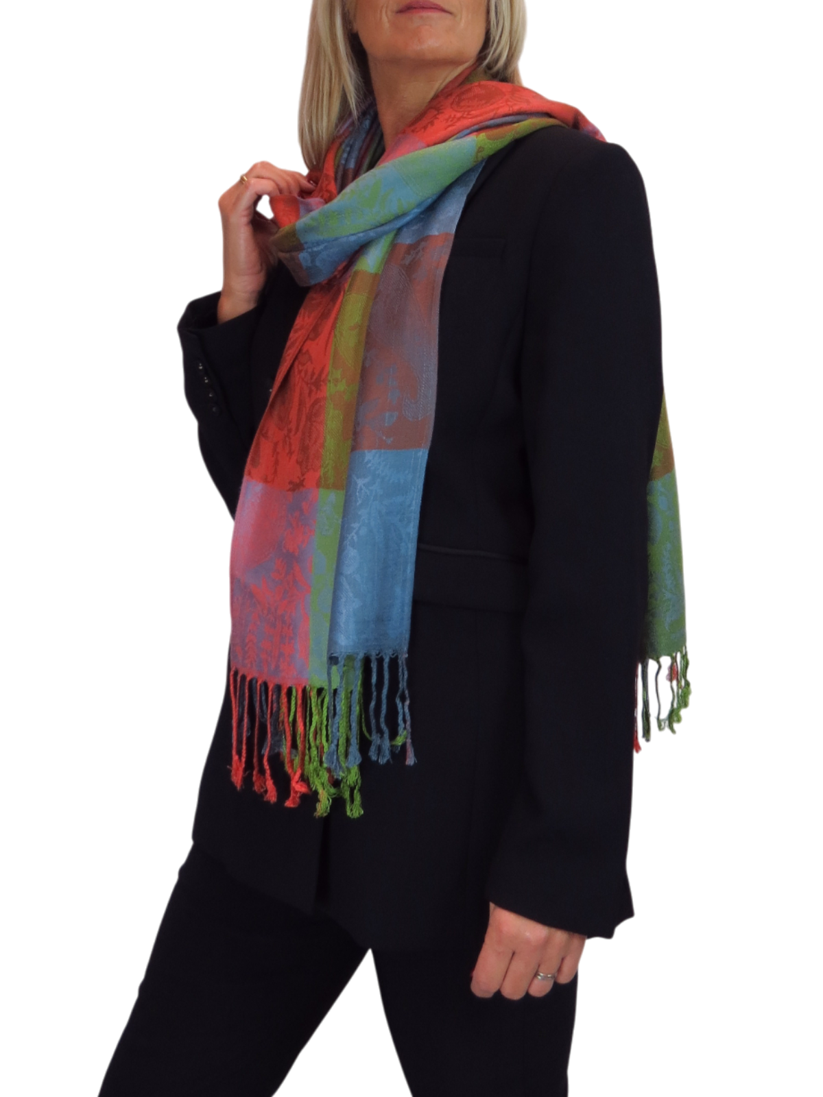 Paisley Pashmina Style Scarf Wrap Green