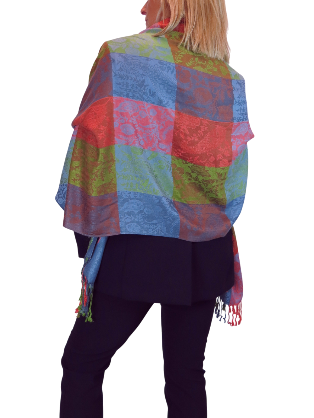 Paisley Pashmina Style Scarf Wrap Green