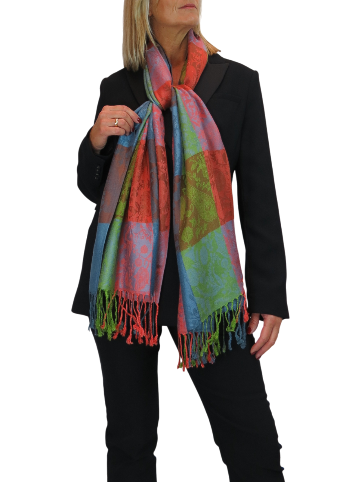 Paisley Pashmina Style Scarf Wrap Green