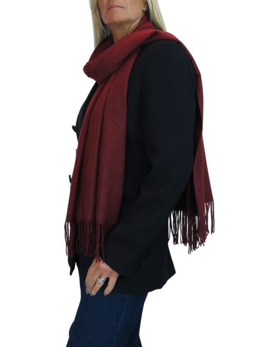 Wool Blend Pashmina Scarf Maroon