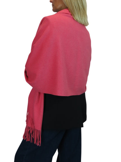 Wool Blend Pashmina Scarf Coral