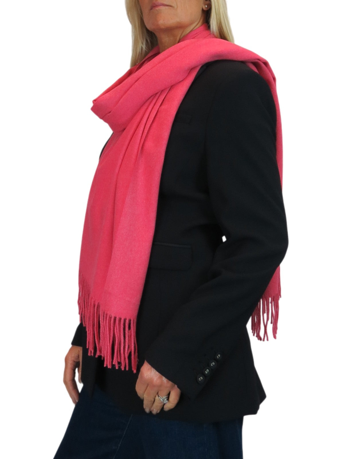 Wool Blend Pashmina Scarf Coral