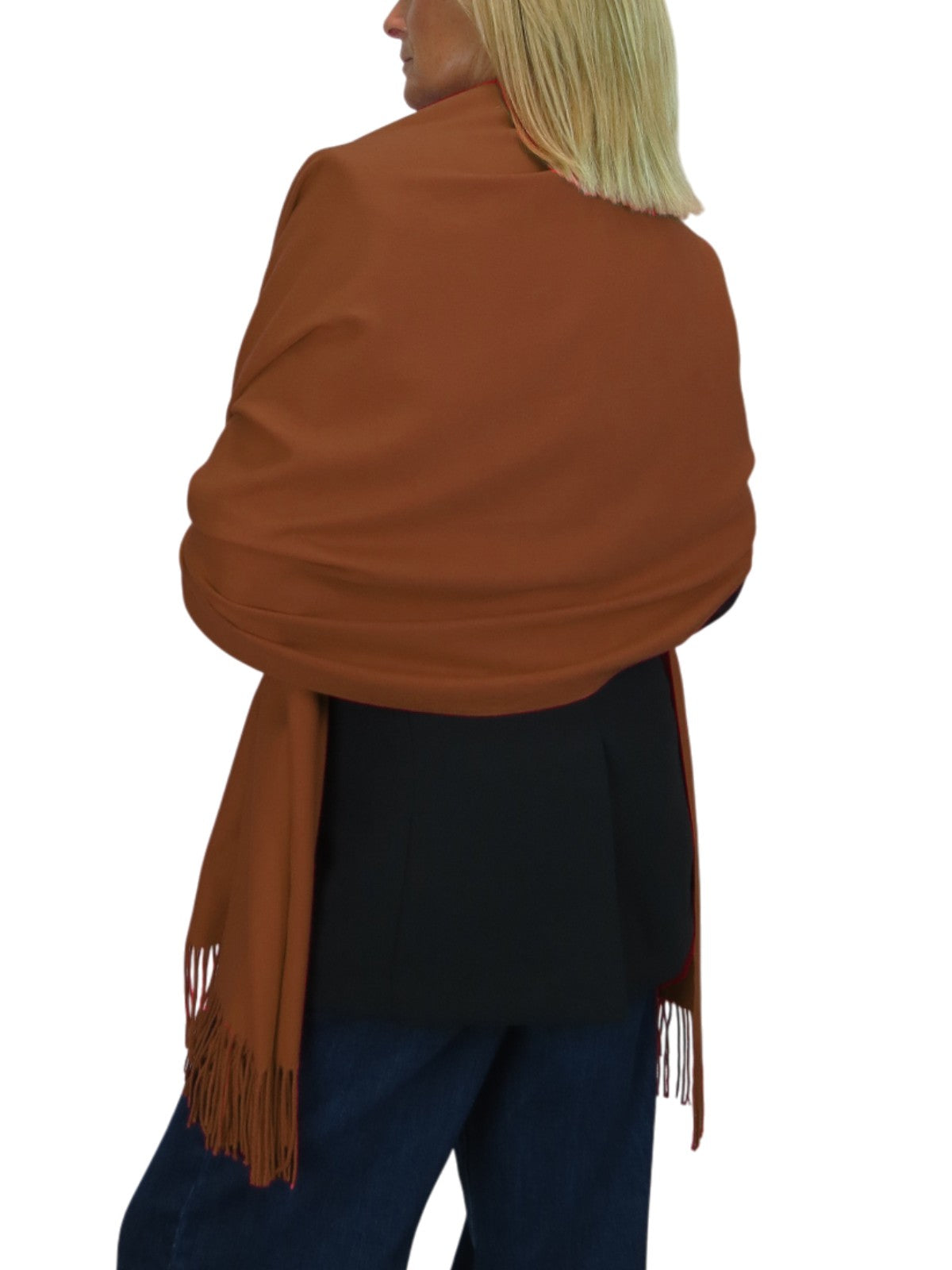Wool Blend Pashmina Scarf Tan