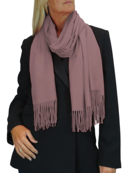 Wool Blend Pashmina Scarf Lavender