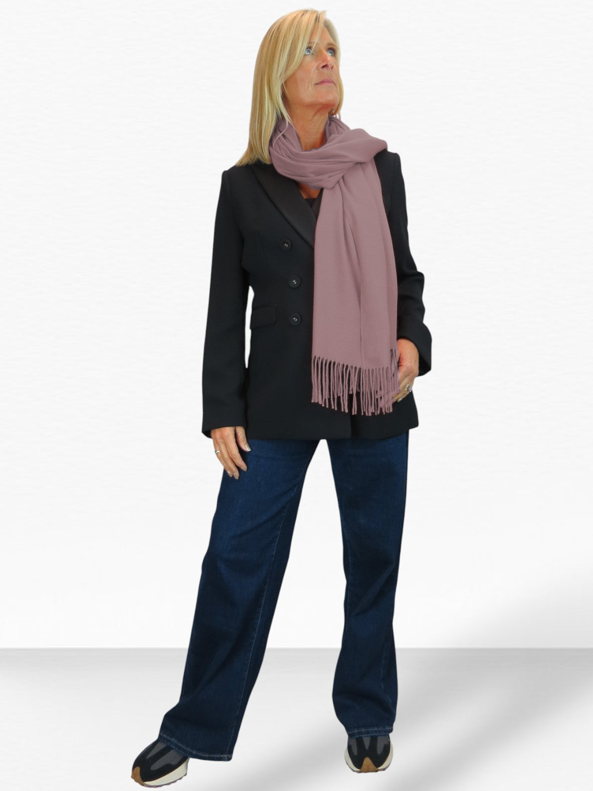 Wool Blend Pashmina Scarf Lavender