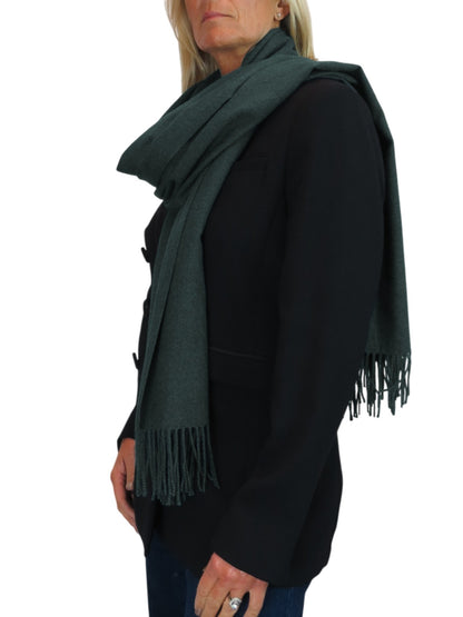 Wool Blend Pashmina Scarf Dark Teal