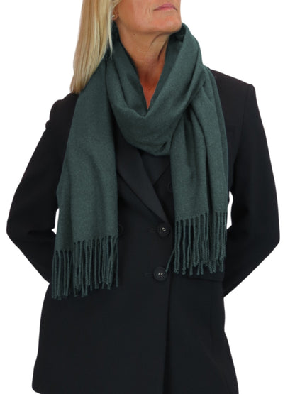 Wool Blend Pashmina Scarf Dark Teal