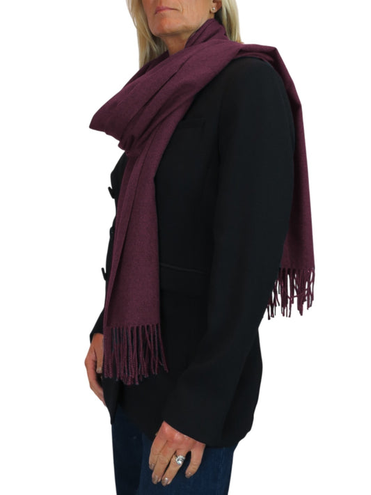 Wool Blend Pashmina Scarf Plum