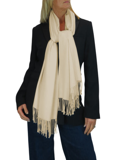 Wool Blend Pashmina Scarf Sand