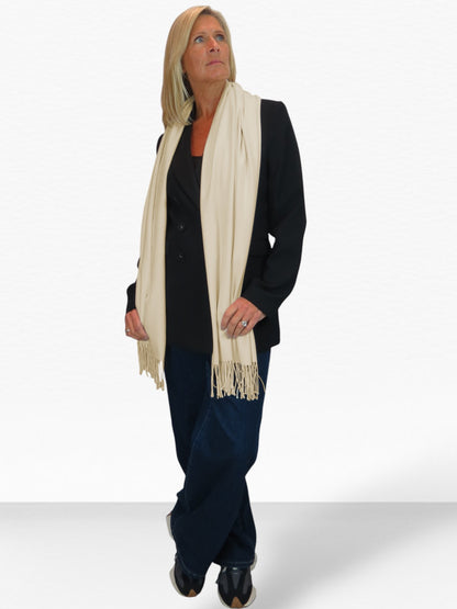 Wool Blend Pashmina Scarf Sand