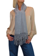 Cashmere Blend Pashmina Shawl Oversized Scarf Grey