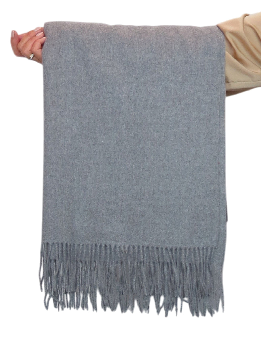 Cashmere Blend Pashmina Shawl Oversized Scarf Grey